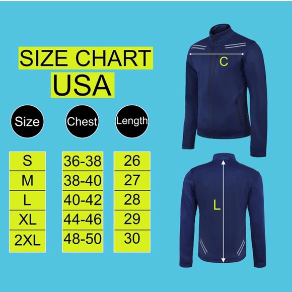 Mens Thermal, Sportswear, Running Softshell Reflective Bike Windbreaker Jacket - Picture 6 of 6